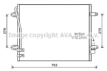 AVA QUALITY COOLING vw5322 -  Конденсатор, кондиционер